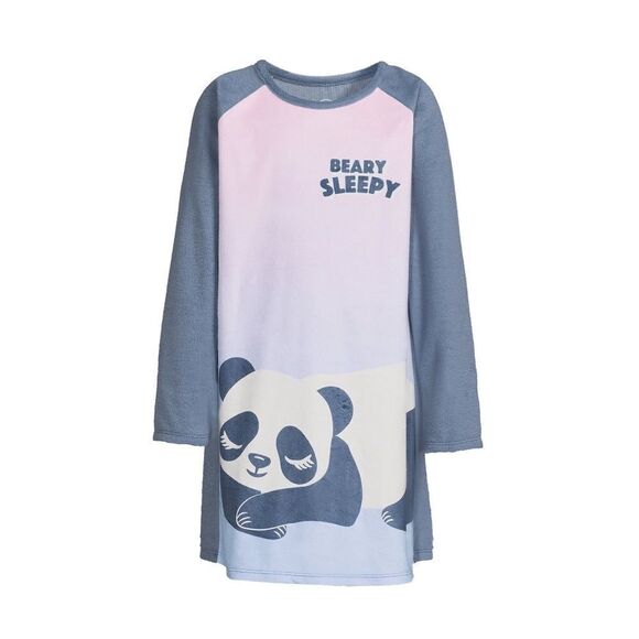 Wonder Nation Girls Long Sleeve panda Fleece Sleep Gown size 6 … - Picture 3 of 3